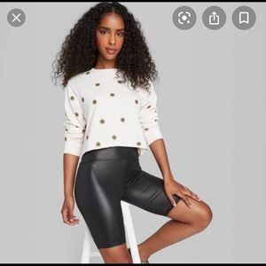 Wild Fable - NWT - Shiny Black Biker Short